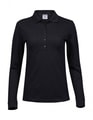 Dames Polo Lange Mouw Stretch Tee Jays 146 Black